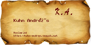 Kuhn András névjegykártya