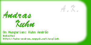 andras kuhn business card