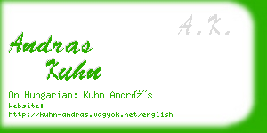 andras kuhn business card